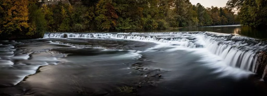 beau paysage pour la pêche à la mouche sur la rivière Krka
